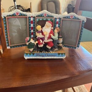 San Francisco Music Box Company Santa Double Photo Frame